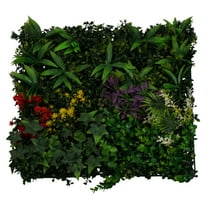 50X50 Artificial Plant Wall Reusable Panel Plastic Garden Grass Flower Wall Fake Green Plant Hanging Fencing Decor Uv Protection