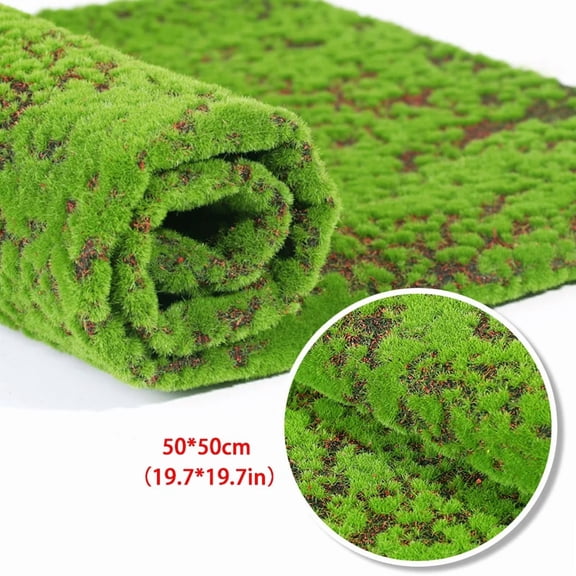 50X50cm Artificial Grass Rug Fake Moss Lawn Garden Landscape Turf Roll Festival Wedding Decoration  Mat Carpet