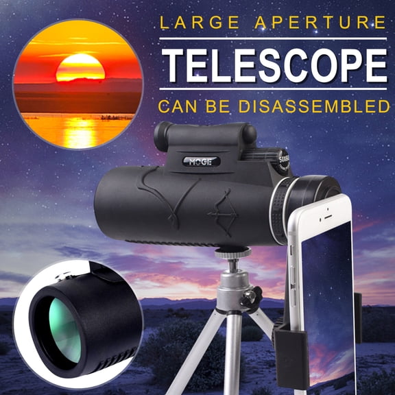 50X60 Monocular Telescope Phone Camera Day And Low Night Vision High Monocular for Adults Kids, HD Monocular Scope for Bird Watching Hiking Concert Travelling