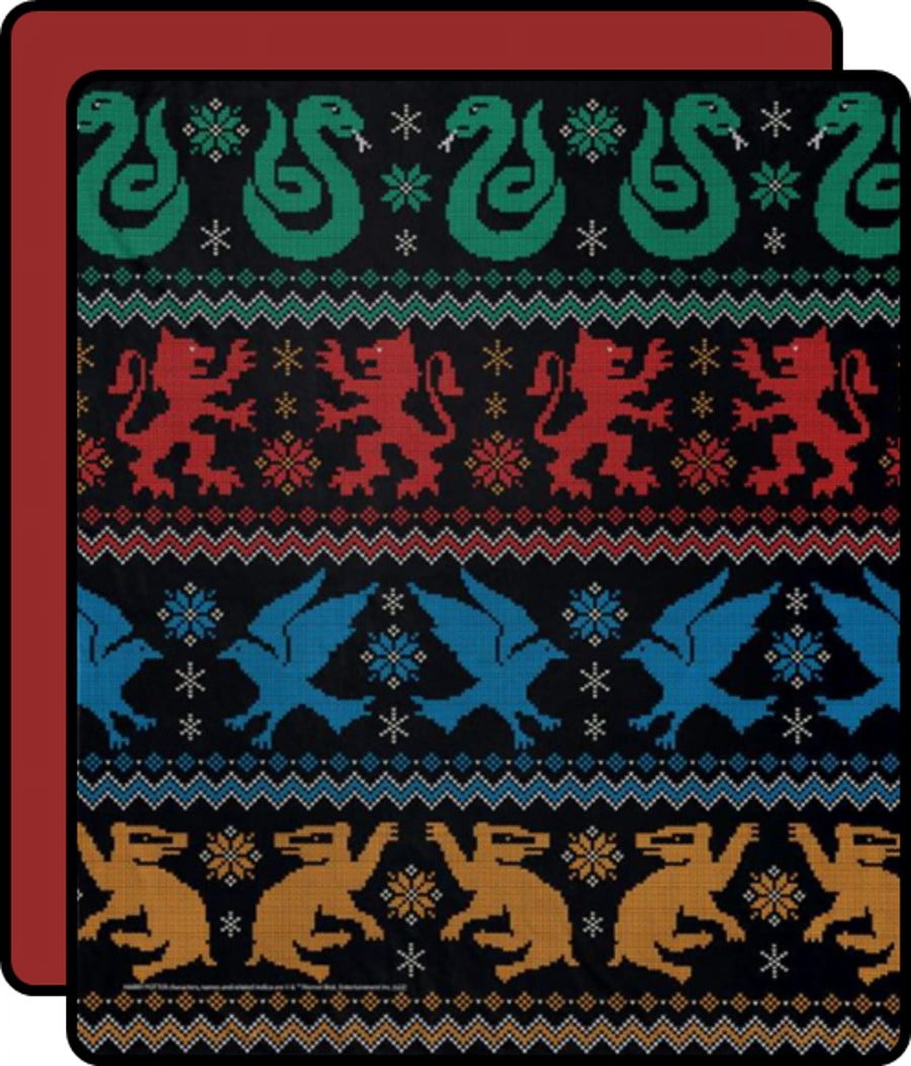 50X60 SILK TOUCH SHERPA REVERSE HARRY POTTER Winter Houses