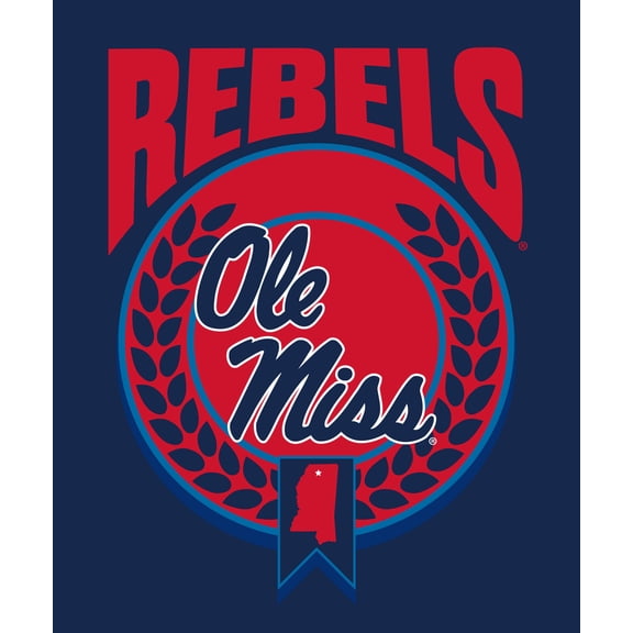 Mississippi NCAA Apex Silk Touch Sherpa Throw 50x60 inches