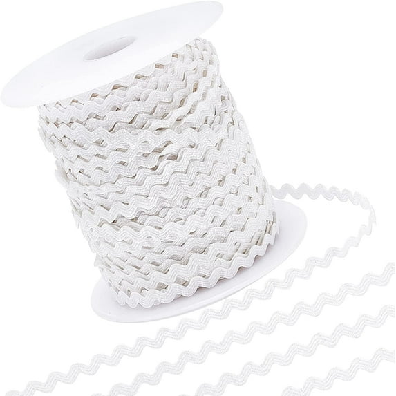 50Yard Rick Rack Trim Ribbon Wave Sewing Bending Fringe Trim 3.5mm