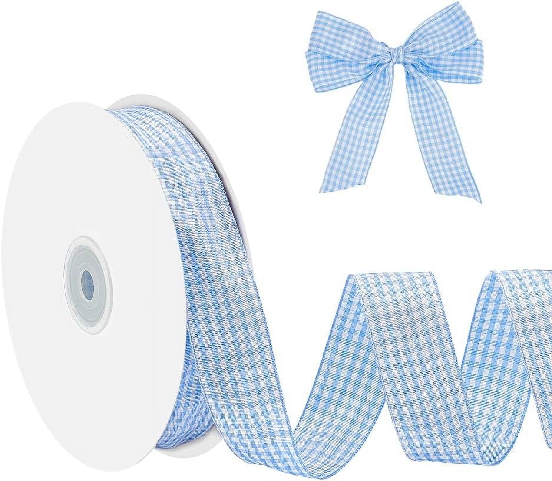 50Yards Gingham Ribbon 1Inch Checkered Ribbon 100% Polyester Woven Edge ...