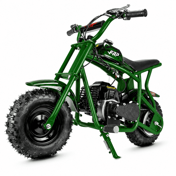 50cc 2-Stroke Kids Dirt Bike, Gas Powered with Pull Start, No Oil Mixing (Oil-Injection), Rear Disc Brake, Up to 20 MPH, 165 lb Capacity, for Teens 13