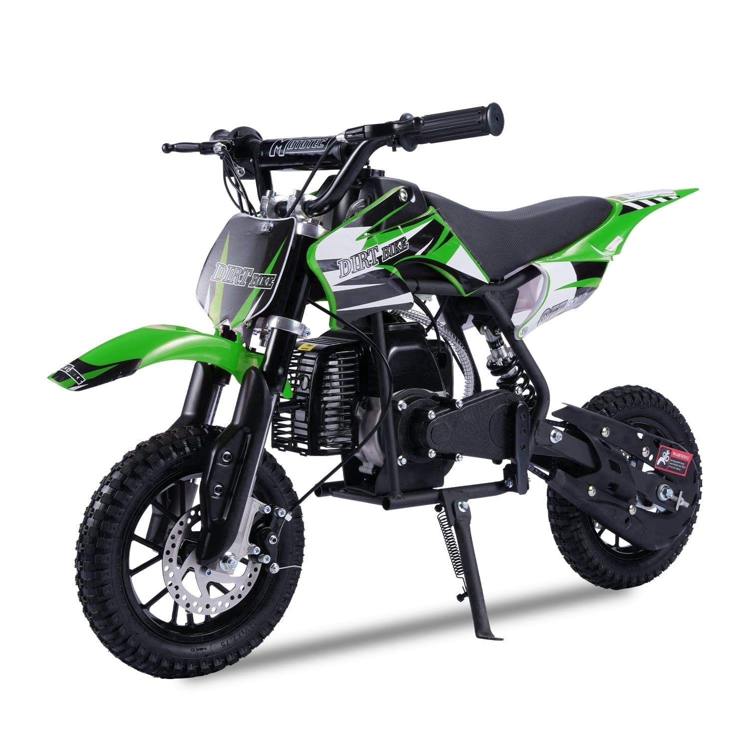 TOXOZERS 50cc 2-Stroke Dirt Bike ,Off-Road Mini Bike for Kids Ages 8+, Pit Bike with Safety Kill Switch, 25mph, 150 lbs, Green