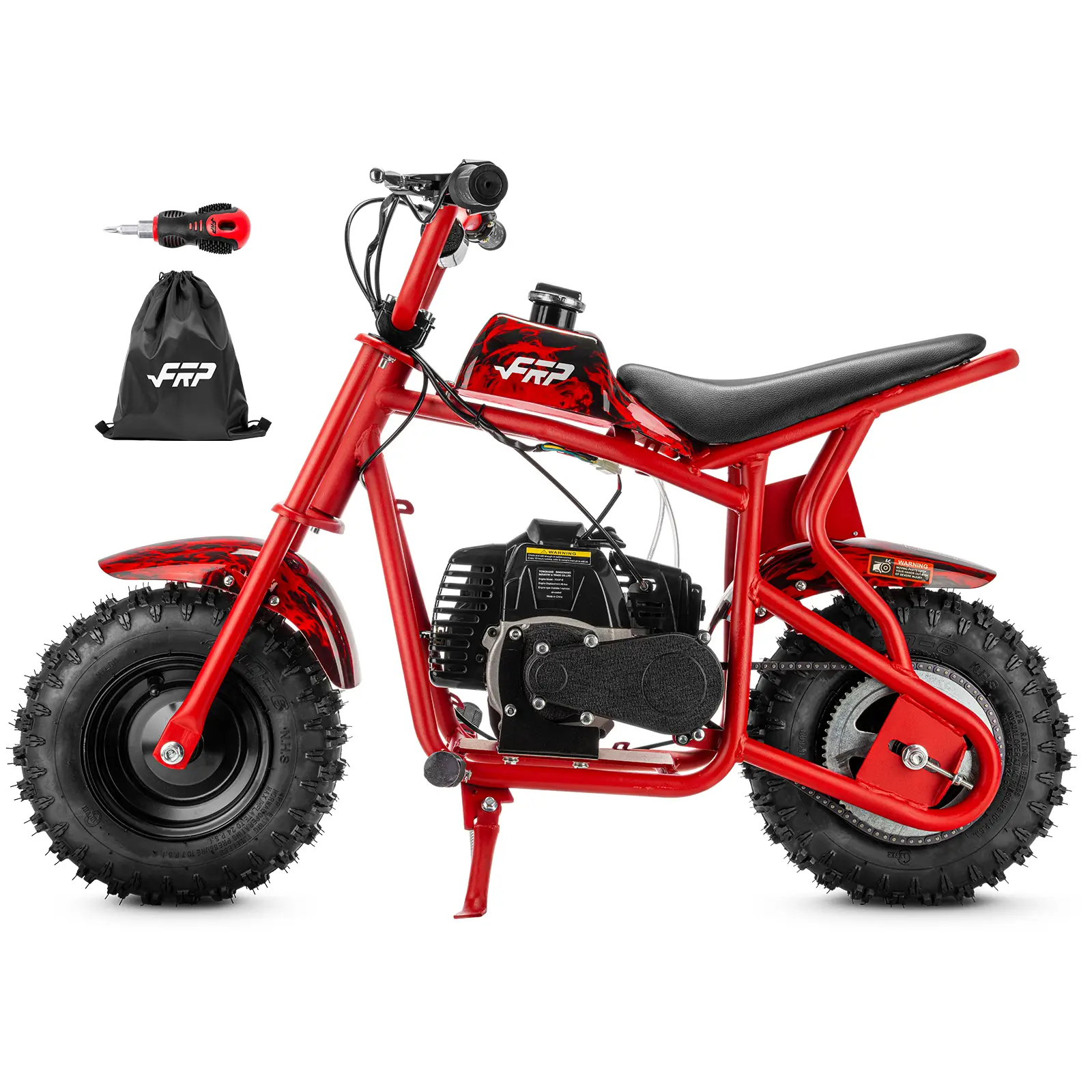 50cc Gas Powered Mini Dirt Bike, 2-Stroke Engine with 50:1 Fuel Mix, Pull Start Off-Road Motorcycle, Rear Disc Brake, Up to 20 MPH, 160 lbs Capacity, Ages 13+