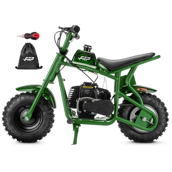 50cc Gas Powered Mini Dirt Bike, 2-Stroke Engine with 50:1 Fuel Mix, Pull Start Off-Road Motorcycle, Rear Disc Brake, Up to 20 MPH, 160 lbs Capacity, Ages 13+