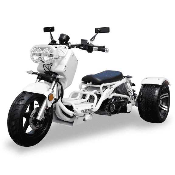 Venom Motorsports USA Maddog 50cc Trike Scooter, White