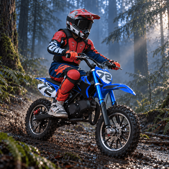 50cc Mini Dirt Bike, 2-Stroke Gas Powered Dirt Bike