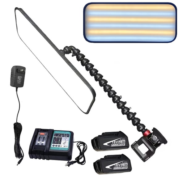 50cm (19.69in) Large Light Panel Car Dent PDR Light, Paintless Dent Repair Tool with Two 5000 MAh Batteries and A Fast Charging Dock