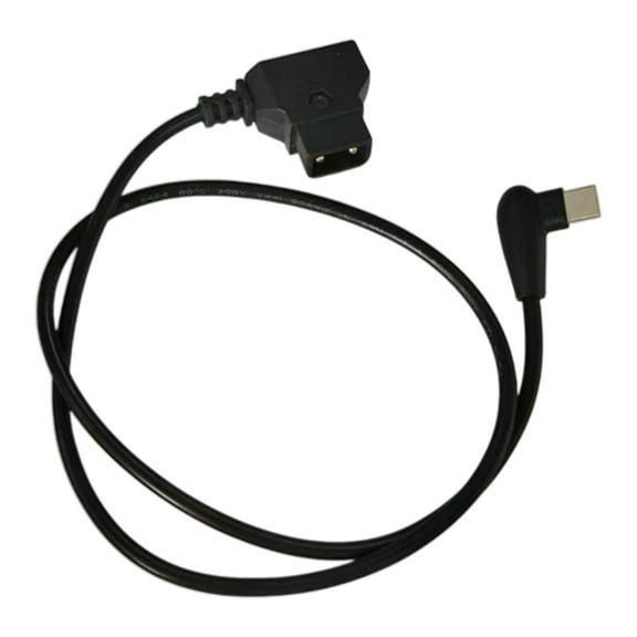 50cm/19.6inch D-TAP to Type C Connectors Adapters Cable V-port Iron Head Video Power Cord Extension Line Black