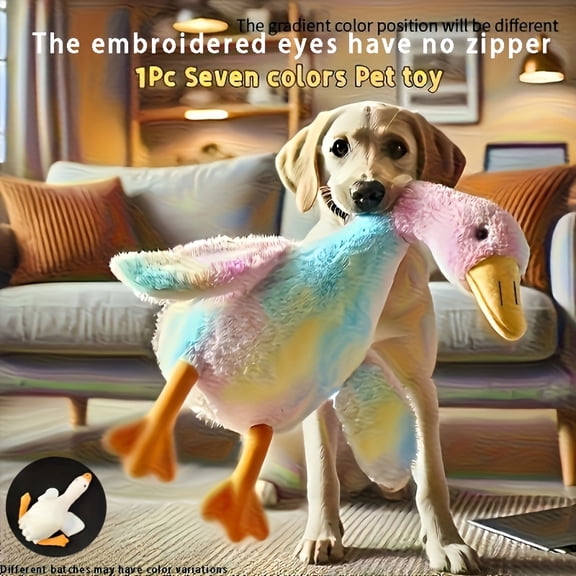 50cm/19.7in Large Plush Duck Dog Toy — Super Soft Multicolor Stuffed Animal, Cuddly Sleep Pillow Toy for Pets Dogs