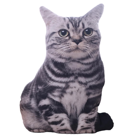 50cm Cute Simulation Three-dimension Cat Pillow Tiger Pattern Plush Doll Toy