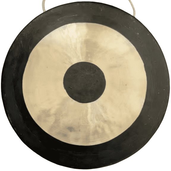 50cm Handcrafted Two-Tone Brass Gong Traditional Chinese Percussion for Wedding & Meditation