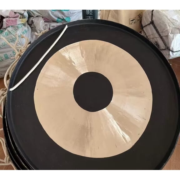 50cm Handmade Two-color Brass Gong Wedding Celebration Using Traditional Chinese Musical Instruments