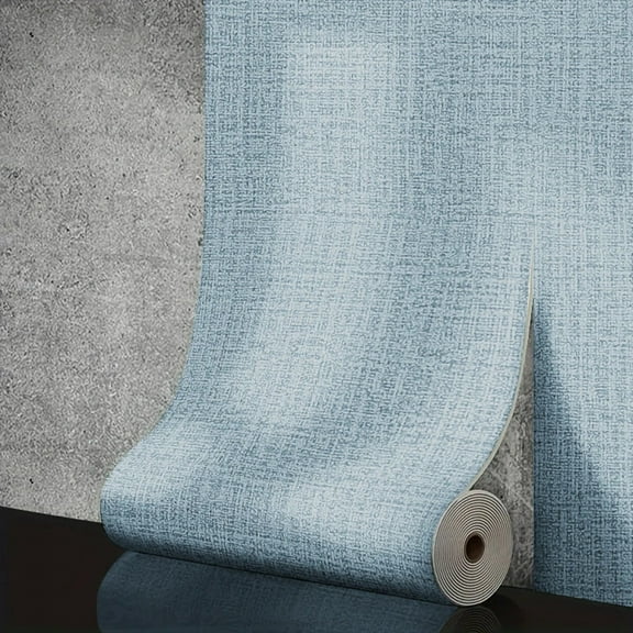 50cm Linen 3D Foam Self-adhesive PVC Solid Color Thickened Waterproof Background Wall Renovation Wallpaper Wall Stickers