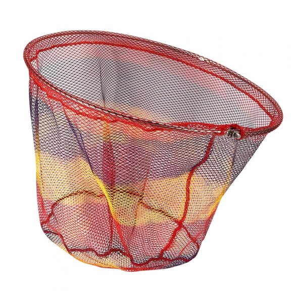 50cm Portable Folding Round Landing Fishing Net Head Quick Dry Rubber Coated Mesh Catch Release Trap Bait Accessory