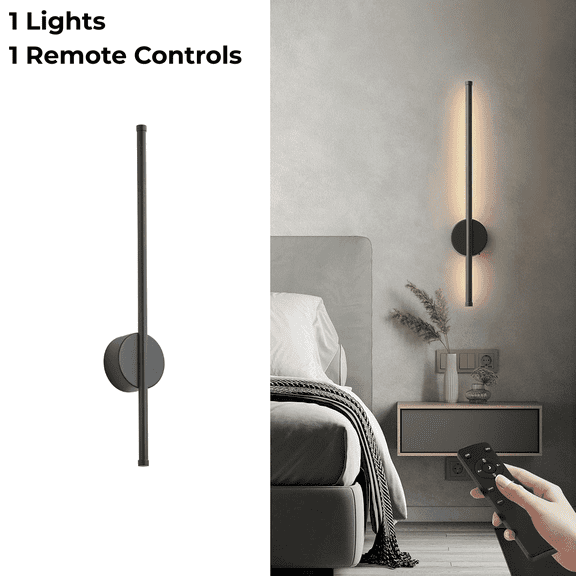 Rechargeable LED Wall Sconce, 50cm Dimmable with Remote & Magnetic Mount