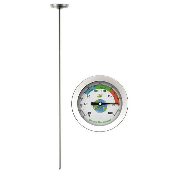 50cm Stainless Steel Compost Soil Thermometer Celsius Measuring Garden 40-180