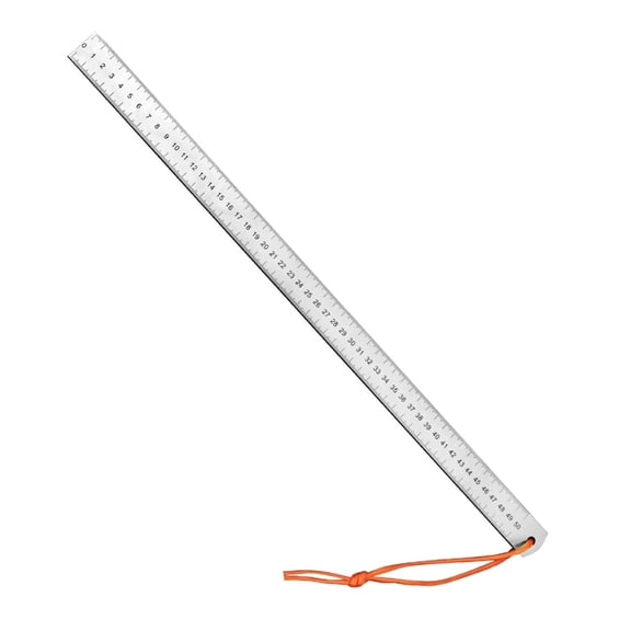50cm Straight Ruler Car Mount Defense Ruler Stainless Steel Thickened Measurement Tool Straight Edges Measuring Tool
