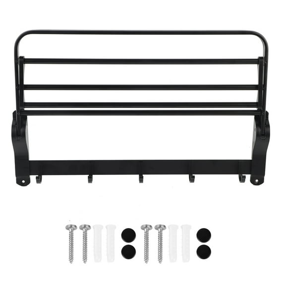 50cm Wall-Mounted Towel Rack with Storage Shelf - Perfect for Home or Hotel Bathrooms