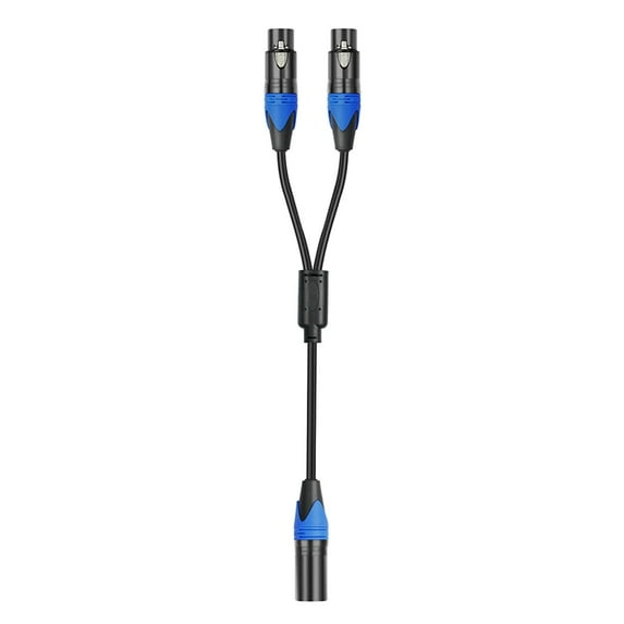 50cm XLR Splitter Cable 1 XLR Female to 2 XLR Male XLR Y Splitter Cable Microphone Splitter Cord for Amplifier Mixer MFF