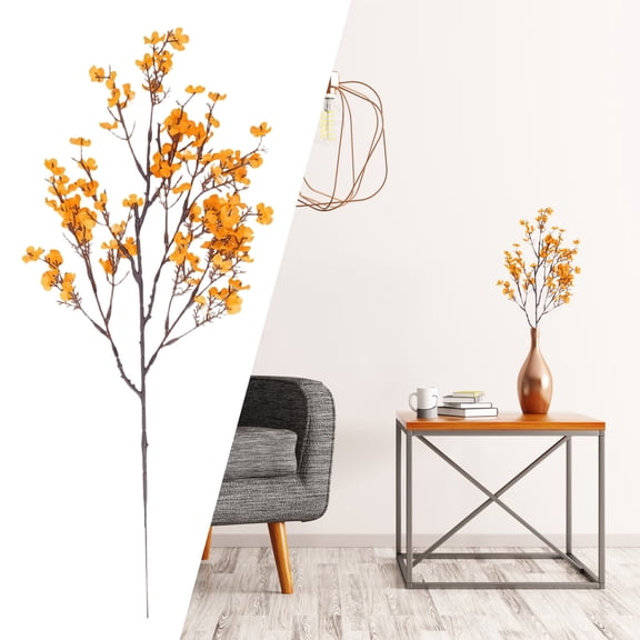 50cm Zen Inspired Artificial Peach Blossom Branch for Home Decor Tea Room Wedding Floral Arrangement