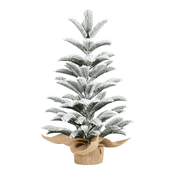 LauKingdom 50cm all-PE Cut Twine Tree,Burlap Wrapped Base, Suitable for Festival Use.