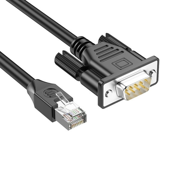 50cm to 300cm RJ45 to D-sub 9Pin Adapter Cord 8P8C Male to D-sub 9Pin RS232 Male/Female Interfaces Extension Wire Line