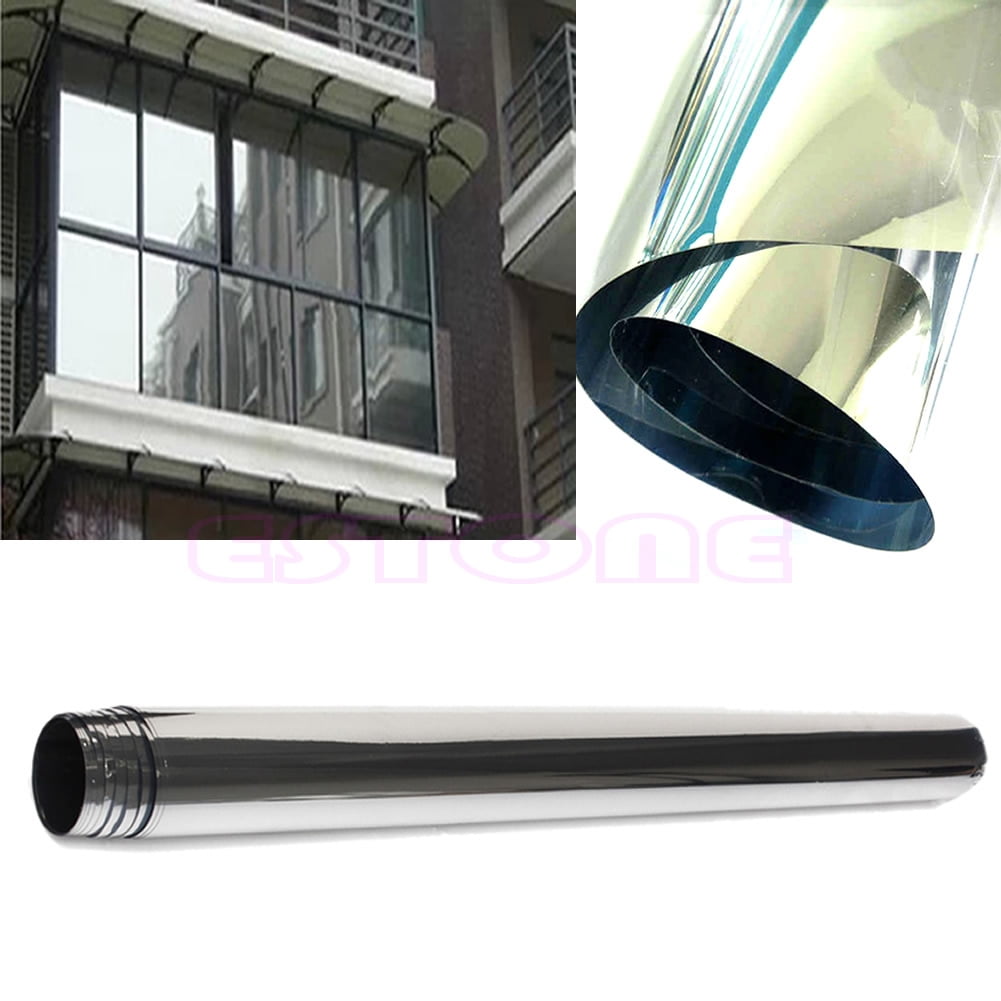 50cm x 2M Solar Reflective Window Film One Way Mirror Insulation Silver