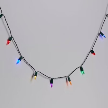 50ct Solar LED Christmas Indoor Outdoor Mini String Lights with Green Wire