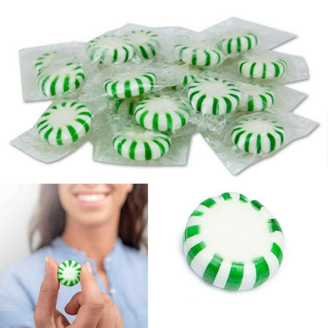 50ct Spearmint Mint Candy Peppermints Hard Candies Natural Individually