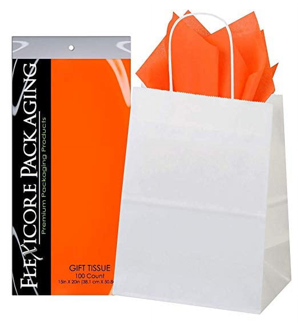 Flexicore Packaging® 5ct Black Kraft Paper Gift Bags + 10ct Gift Tissue  Paper
