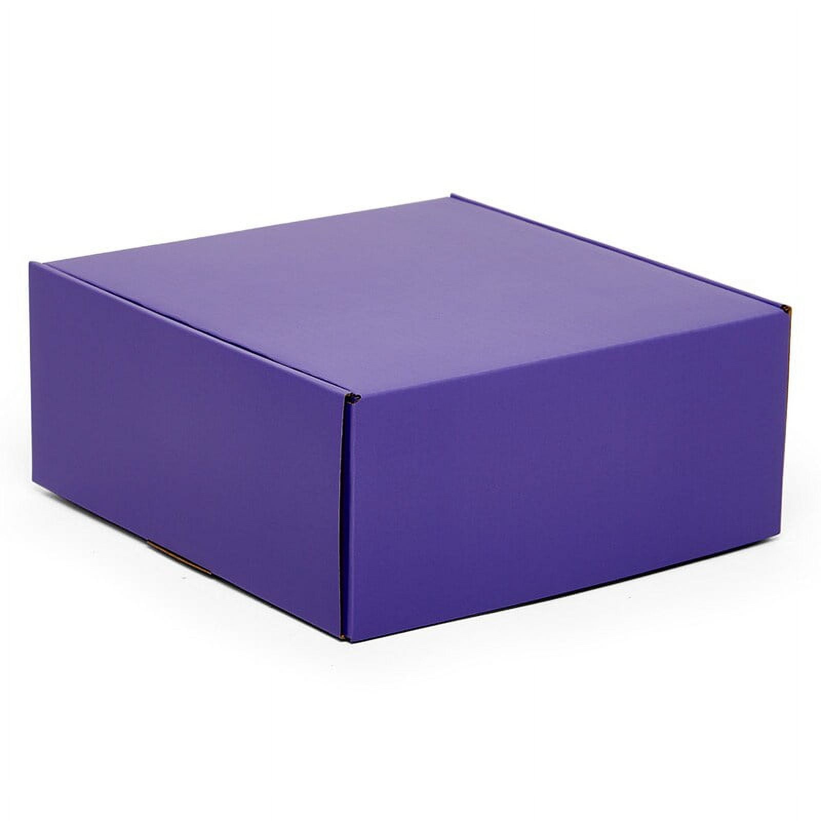 4 Square Shaped Clear Boxes With Square Tray Purple 5.4 X 5.45 X