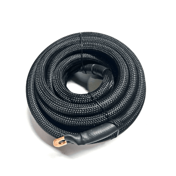 50ft 1/0 Gauge Black Snakeskin Braided Sleeving OFC Wire Strands Copper Marine Cable AWG