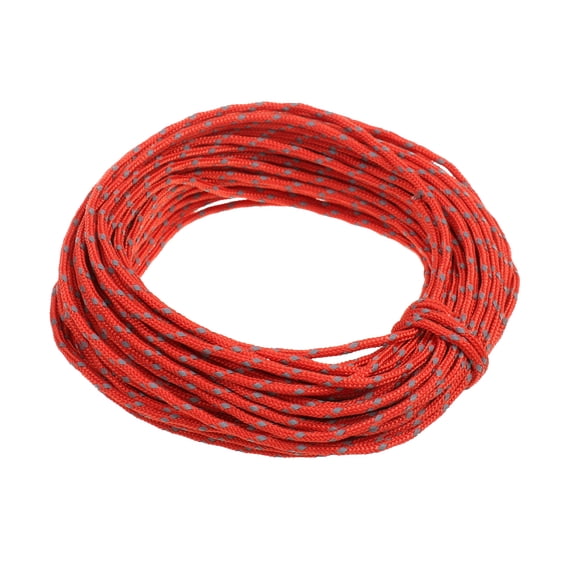 50ft 2.5mm Reflective Cord Tent Guyline Rope Camping Backpacking Hiking Red