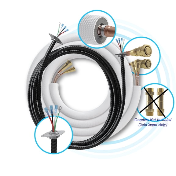 MRCOOL DIY 50ft Line Set 3/8 x 5/8 w/ Pro Cable for 24K & 36K Indoor - R454B