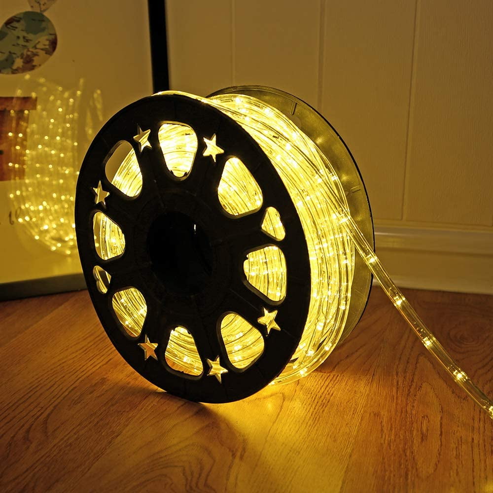 50ft Warm White LED Waterproof Outdoor Rope Lights