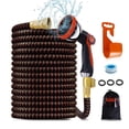 thumbnail interactive-video image 1 of YUNSTRFLY Expandable Garden Hose – 50/100ft Heavy Duty, 4X Stronger, With Nozzle & Spray Gun 1 of 4