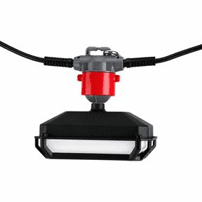 Hyper Tough 50 ft. String Work Light with 5 LED Light Heads, 7,500 Lumens, Portable Jobsite Lighting for Garage, Workshop & Construction