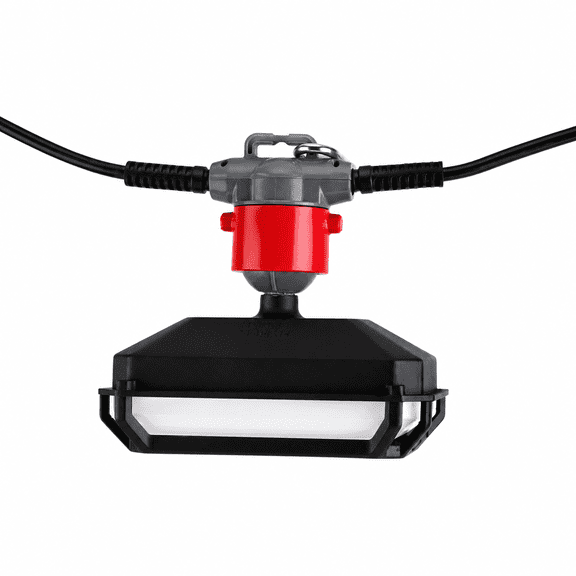 Hyper Tough 50 ft. String Work Light with 5 LED Light Heads, 7,500 Lumens, Portable Jobsite Lighting for Garage, Workshop & Construction