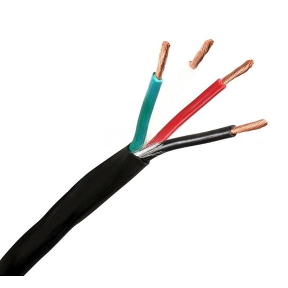 50ft CL3 In-Wall 14/4 AWG Pure Copper Speaker Wire Black