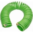 thumbnail image 1 of 50ft Coil Garden Water Hose Premium PU w/ Brass Connectors Retractable self Coil, 1 of 9