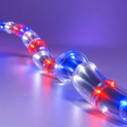 Red Rope Bridges 50ft Connectable Flexible LED Rope Lights, Red/Blue/White, Waterproof ...