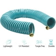 thumbnail image 1 of 50ft EVA Curly Garden Hose with Brass Connectors, Retractable, 7-Pattern Sprayer, 1 of 6