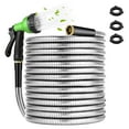thumbnail image 1 of 50ft Garden Hose Metal with Nozzle, KIMHY 304 Stainless Steel Water Hose 3 /4 Inch , Kink & Tangle Free, Rust Proof, 150 Psi, 1 of 8