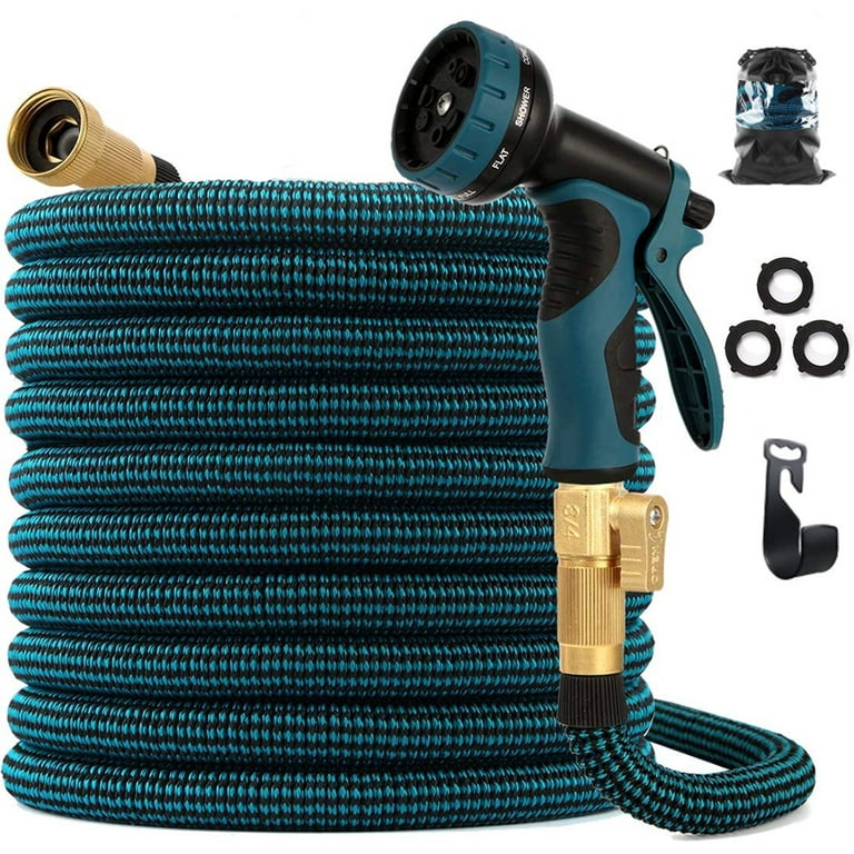 50ft Garden Hose Water Hose with 10 Function Nozzle