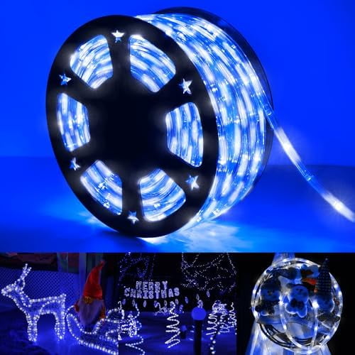 50ft LED Rope Lights Outdoor, 360 LED Connectable and Flexible Tube ...