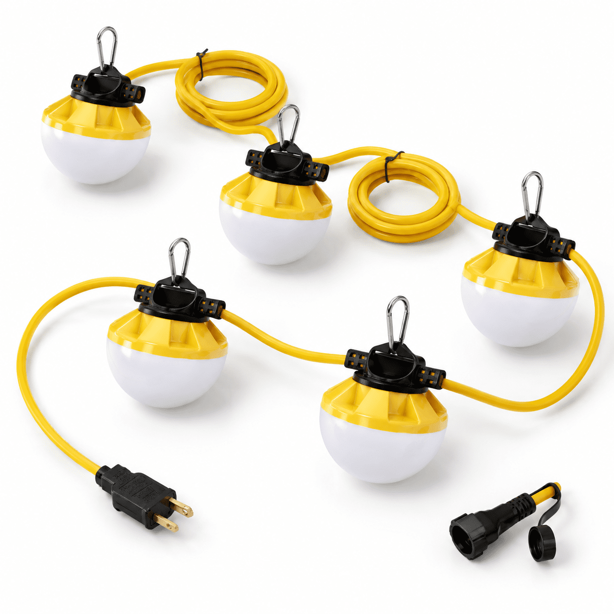 Contstruction Light 50ft Led Construction String Light 50w 6000lm 18awg Wire 5000k Linkable ...