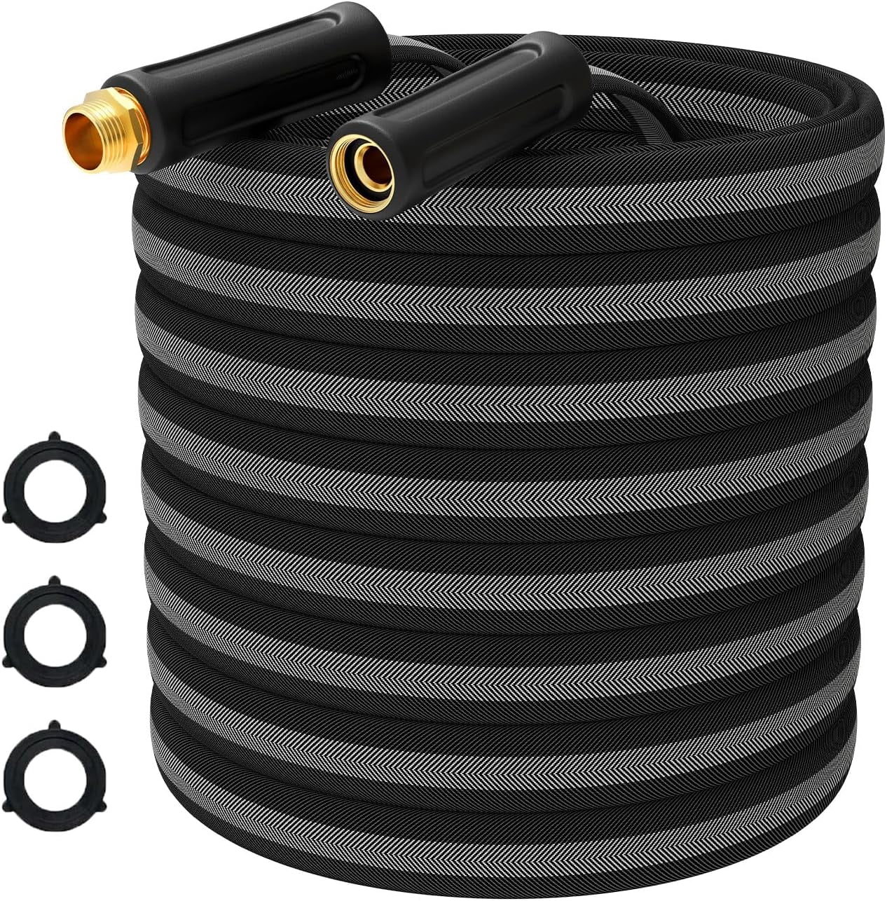 50ft Lightweight Flexible Water Hose, Abrasion Resistant, Kink Free, Durable Sturdy Hoses 2025 Up Graded Thicken Waterhose 700 PSI for Outdoor, RV, Marine, Convenient Storage, 3/4GHT